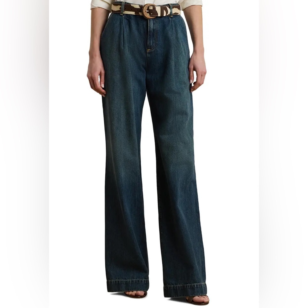 Polo by Ralph Lauren Dark Blue Wide-Leg High-Rise Jeans